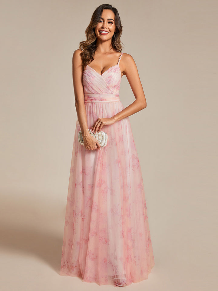 Shop Floral sequin tulle and satin maxi dress