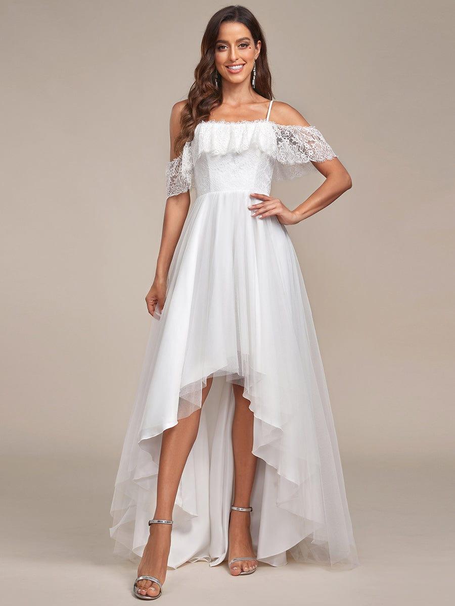 Off white high low dresses hotsell