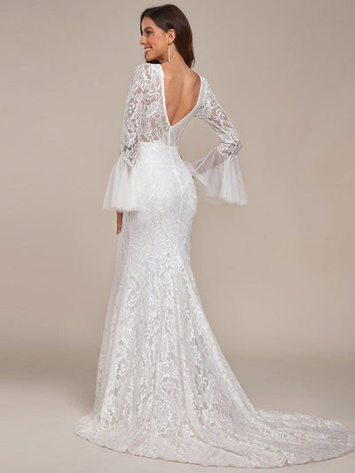 Long Sleeve Lace Mermaid Wedding Dress - Ever-Pretty US