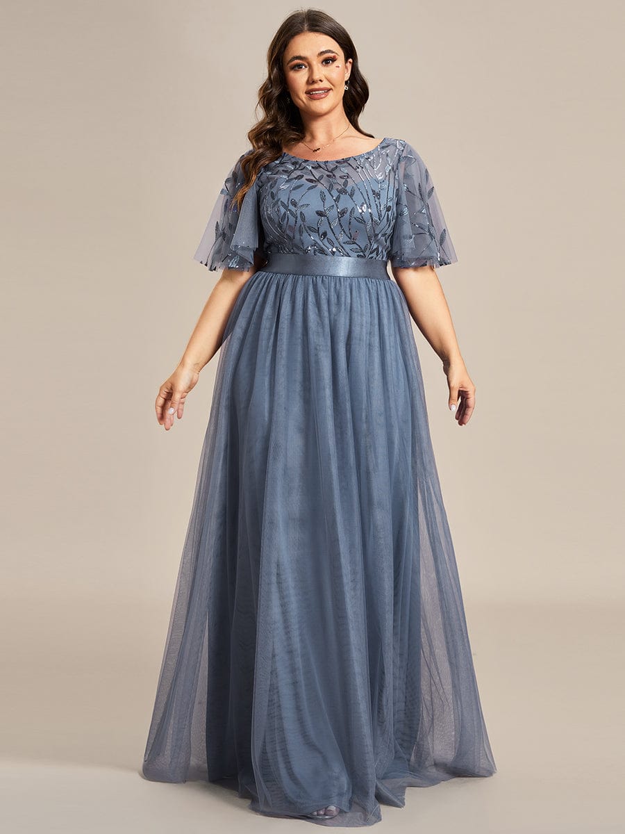 Grey Formal Plus Size Dresses - Ever-Pretty US