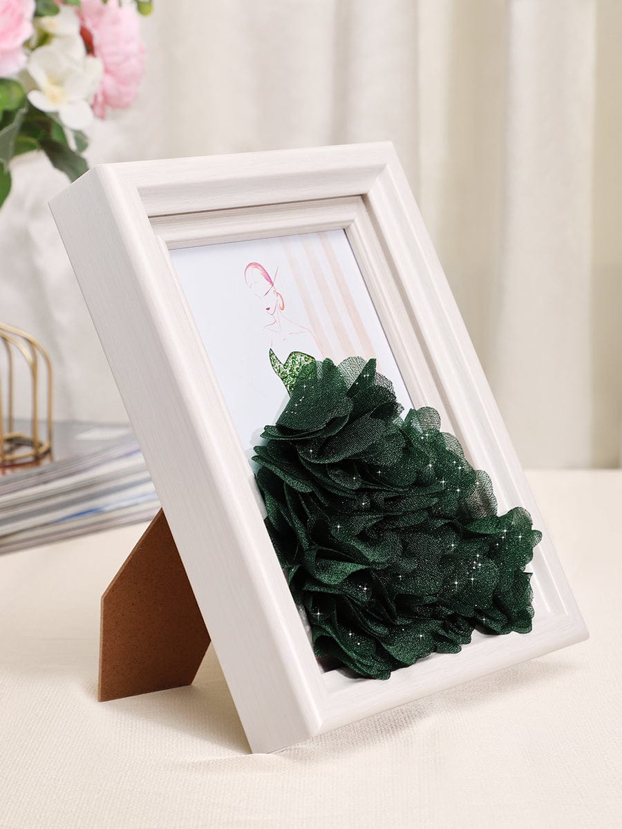 3D Dress Shadow Box Frame Decoration #color_Dark Green