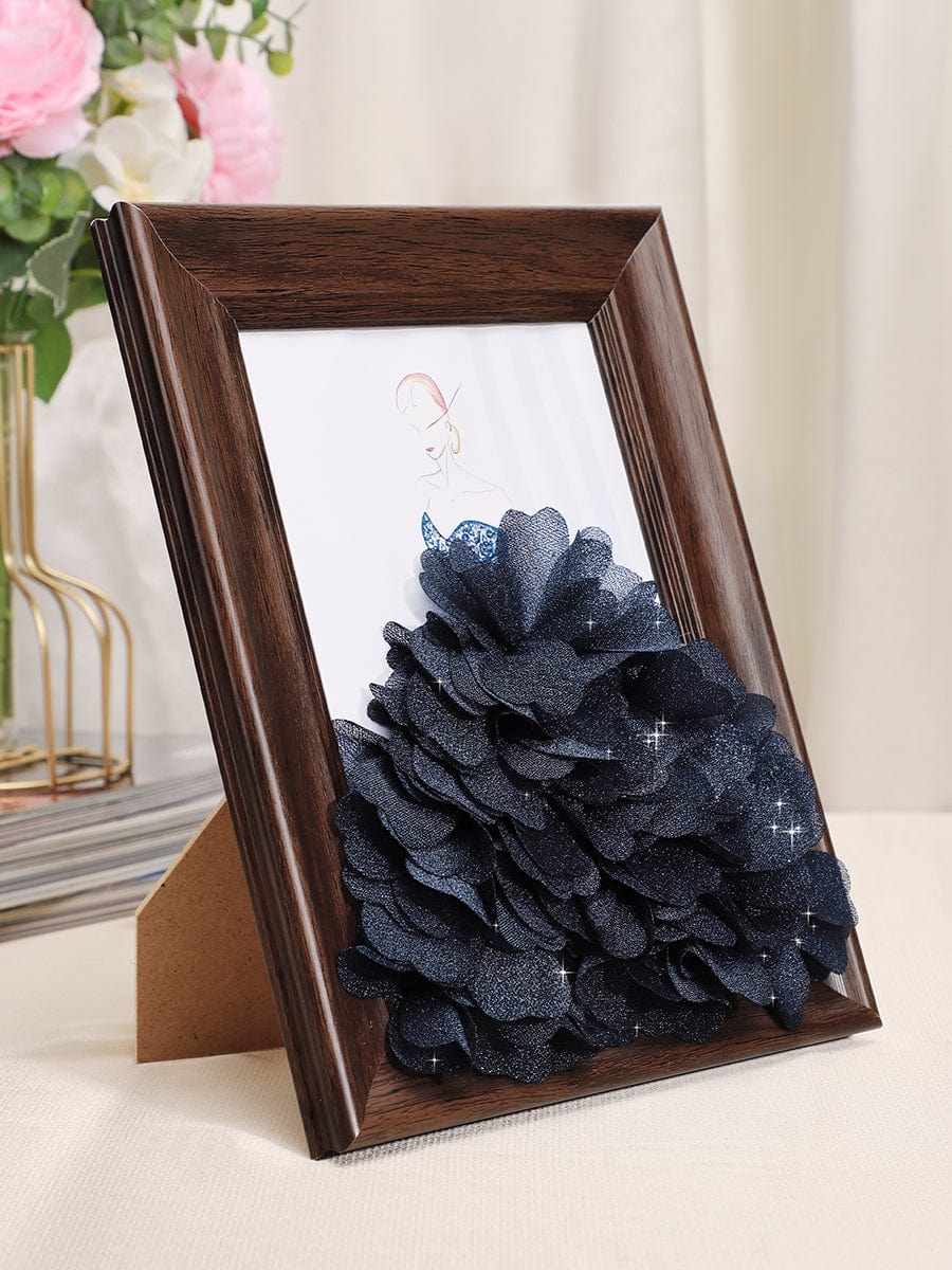 3D Dress Shadow Box Frame Decoration #color_Navy Blue