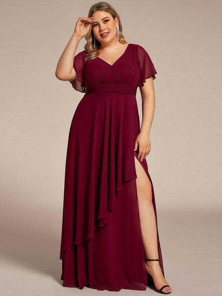 L'atiste by amy burgundy hot maxi ruffle dress plus size 1X NEW