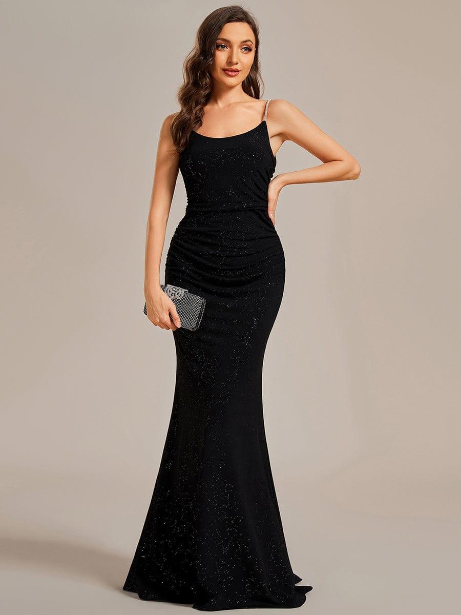 Elegant Spaghetti Strap Open Back Bodycon Mermaid Stretchy Evening Dress Ever Pretty US