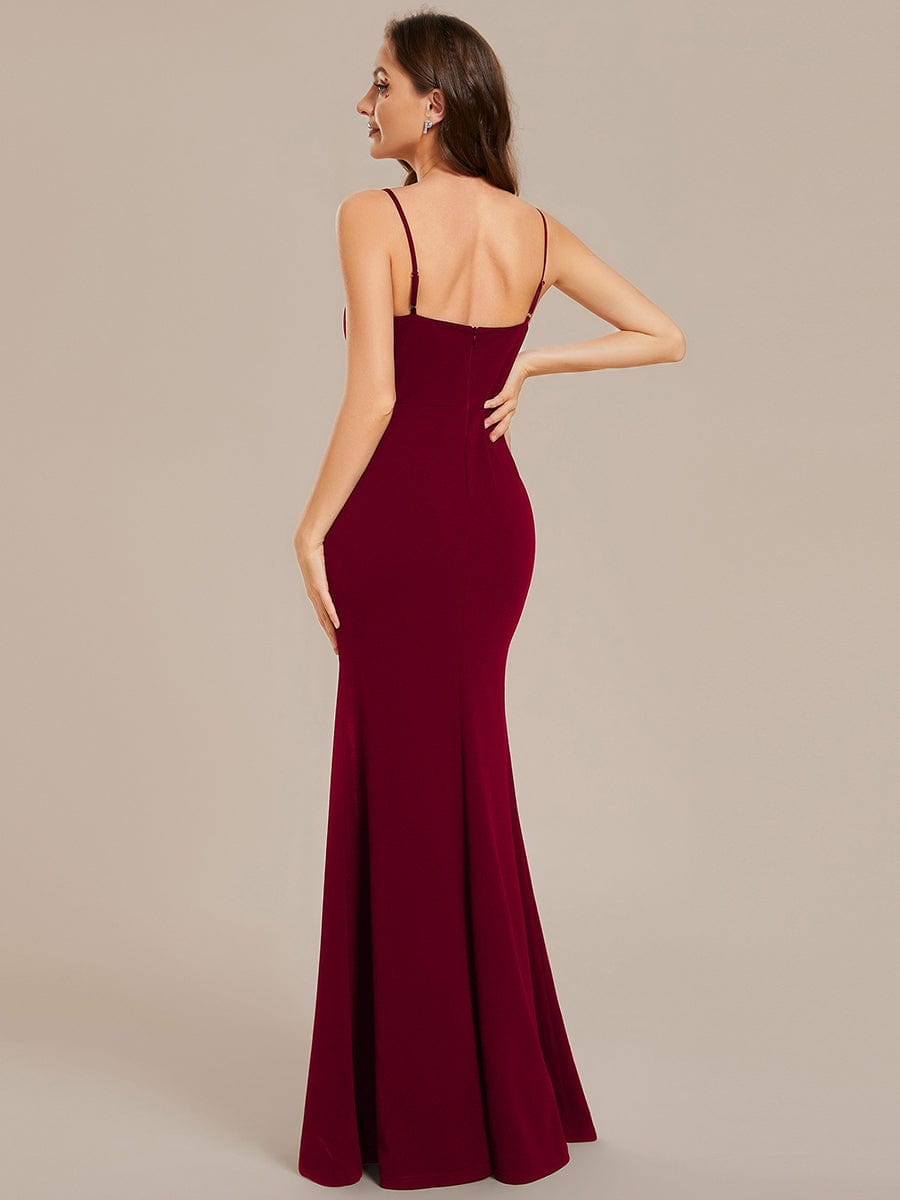 Maroon red satin silk midi bodycon dress hotsell rhinestone