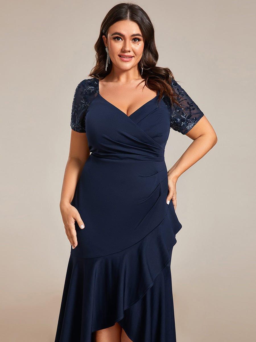 Navy blue bodycon dress plus size hotsell