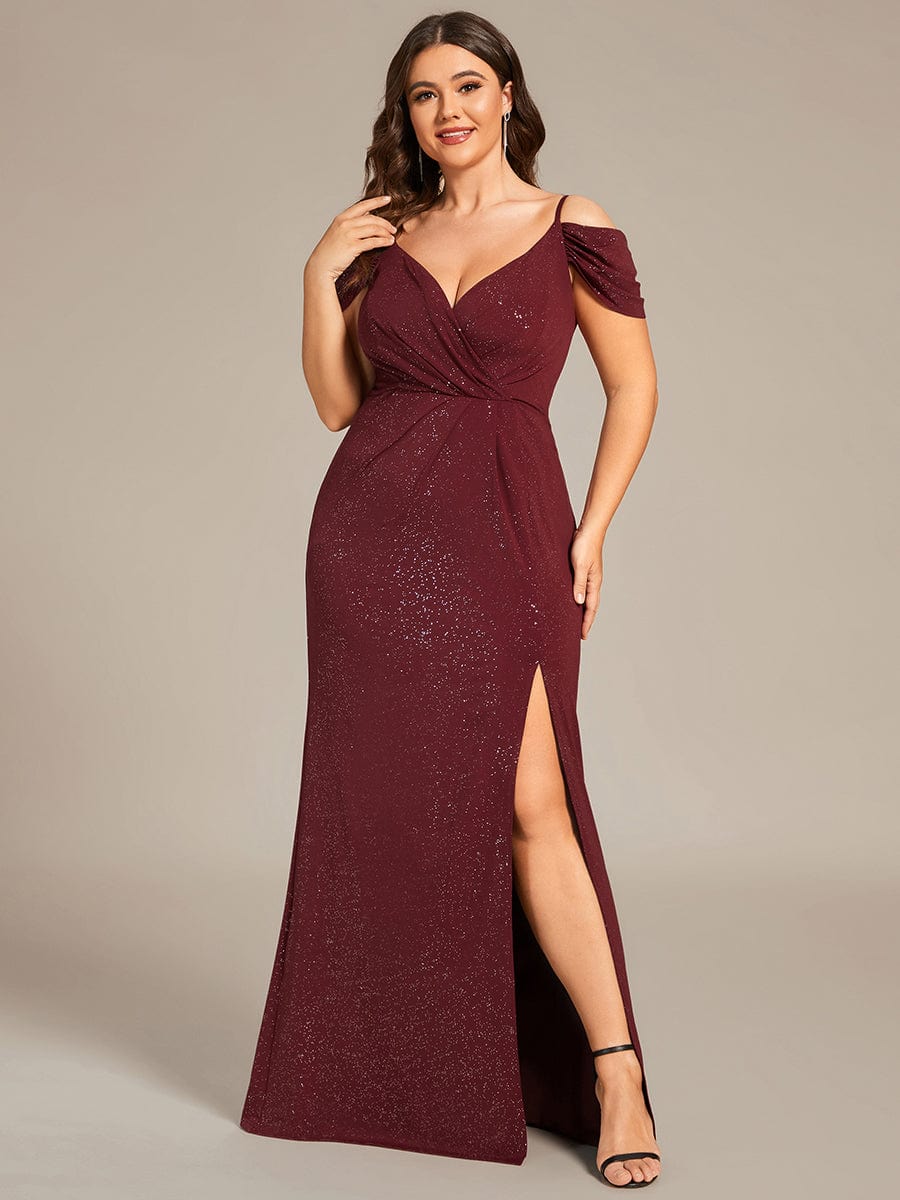 Custom Size Sexy High Slit Cold Shoulder Gala Dresses - Ever-Pretty US