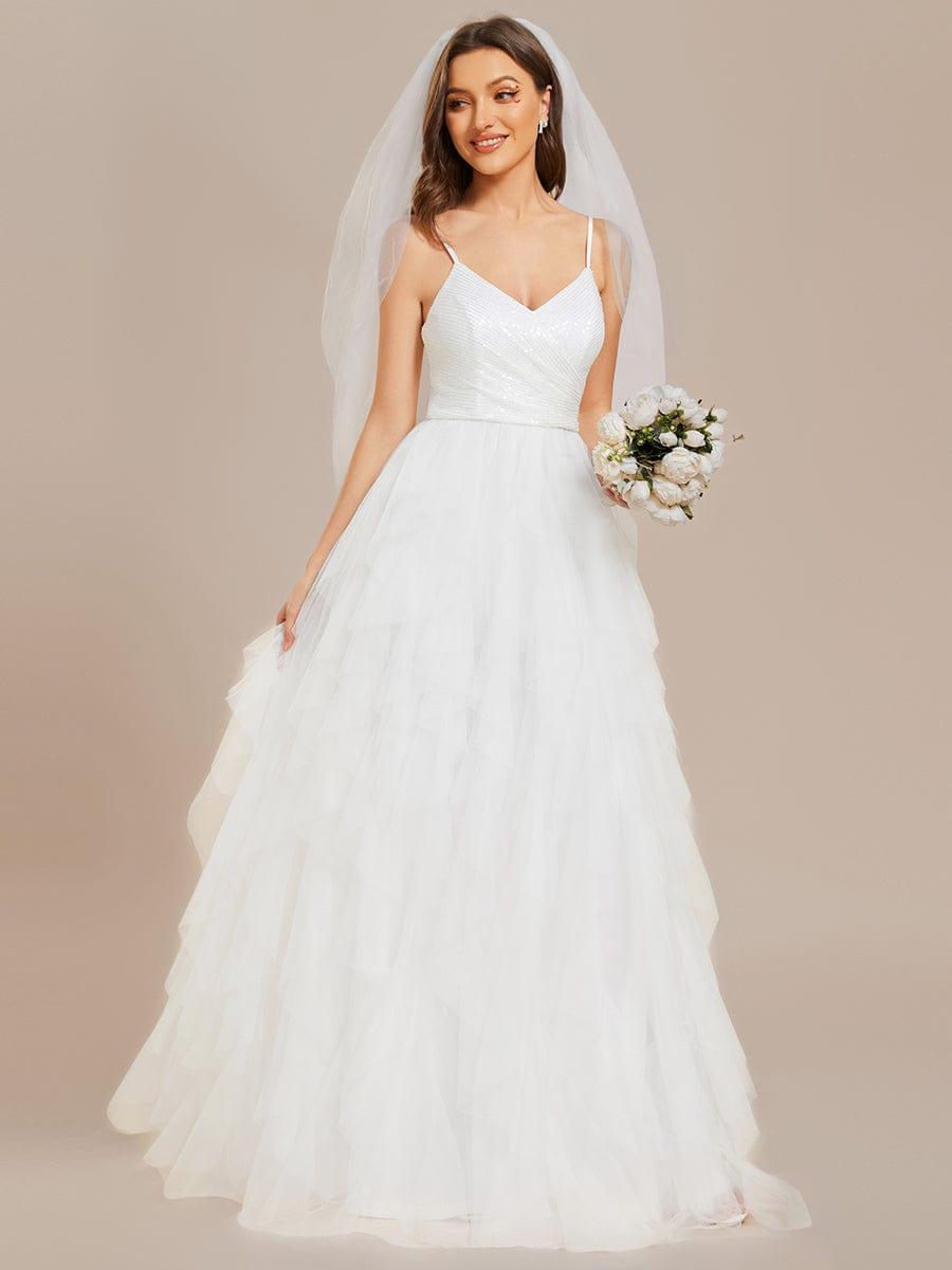 Adding tulle straps to wedding dress best sale