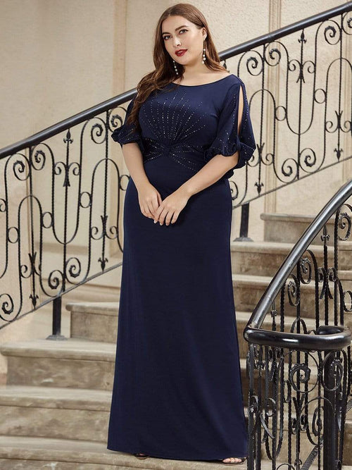 Custom Size Round Neck Long Formal Evening Dress - Ever-pretty Us