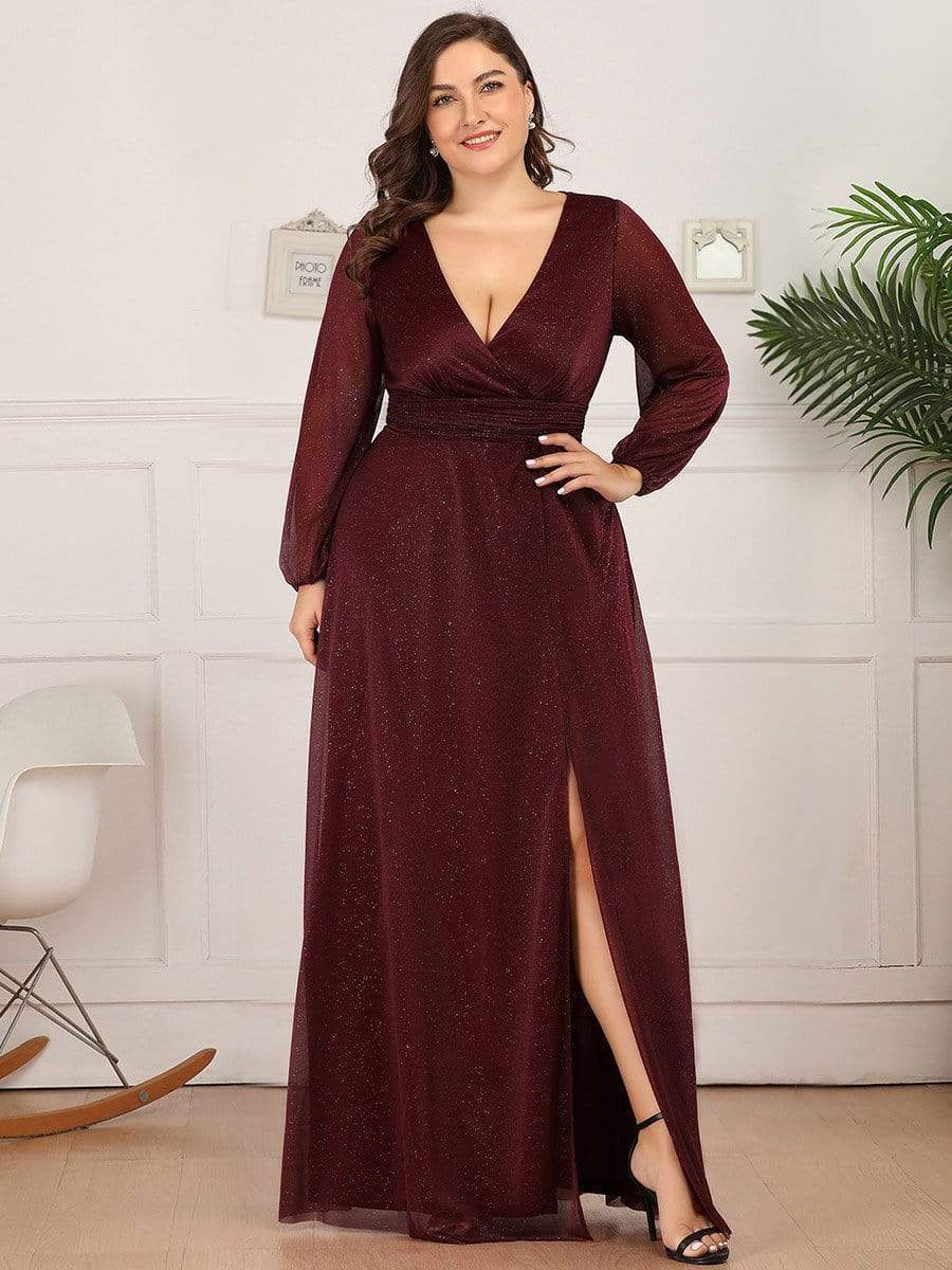 Plus Size Long Sleeve Formal Dresses - Ever-Pretty US
