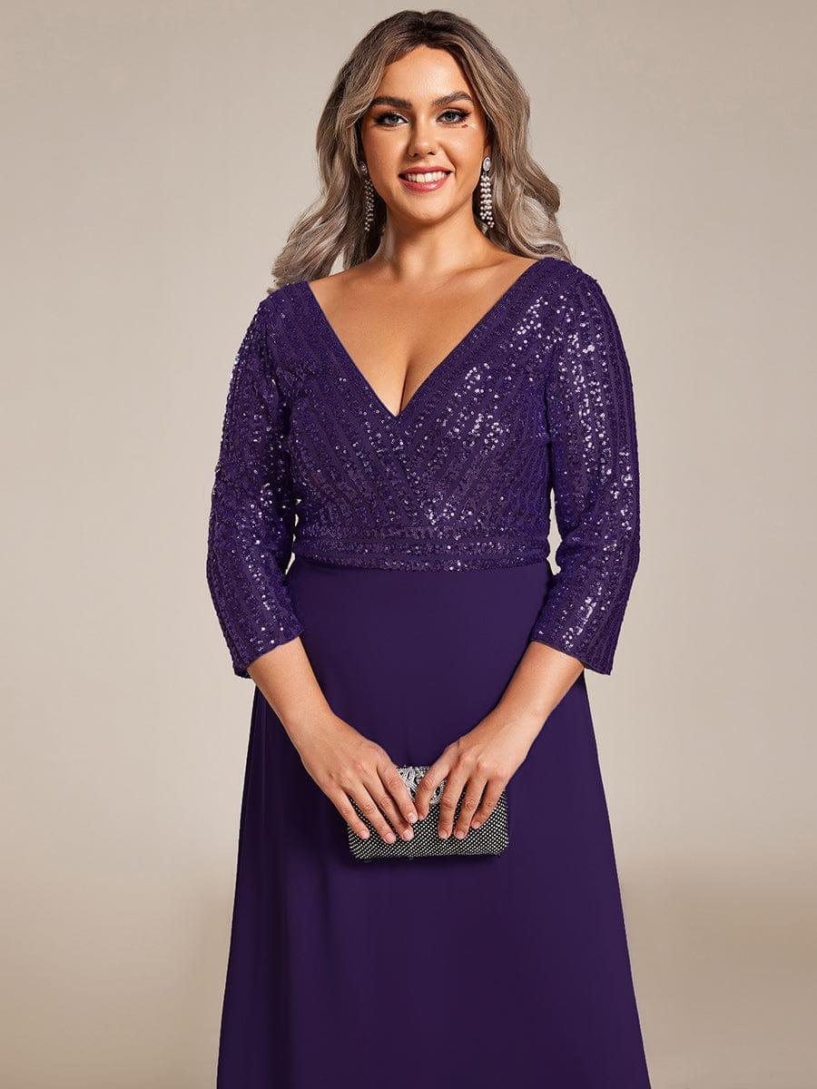 Purple sequin top plus size on sale