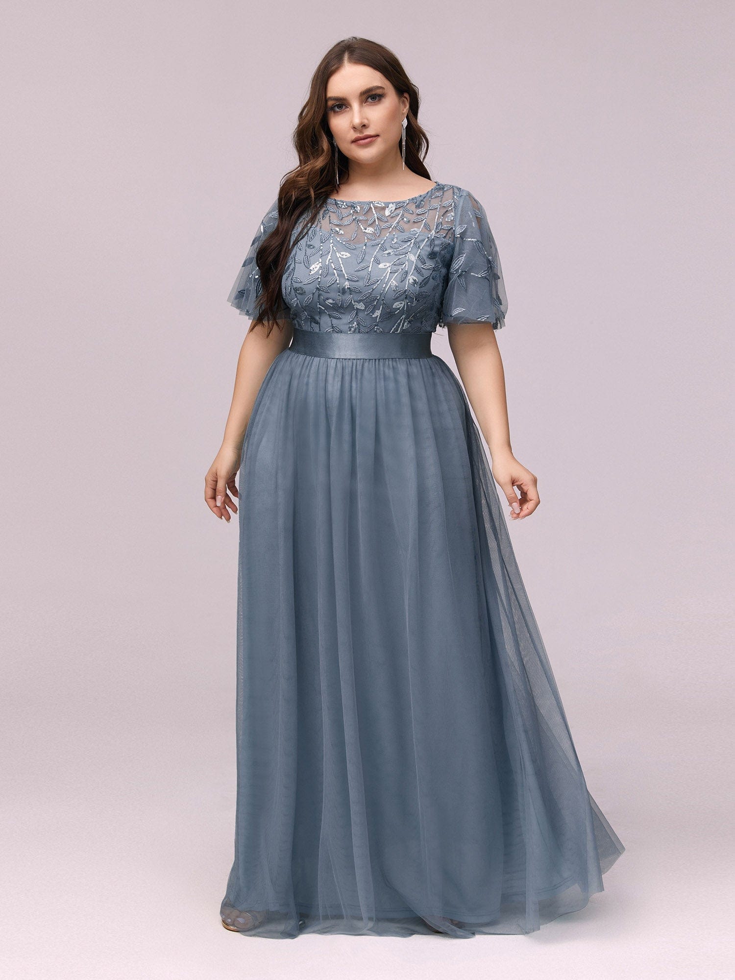 Teal formal dress. Floor sold length lace bridesmaid dress. Modest evening gown - custom sizing available