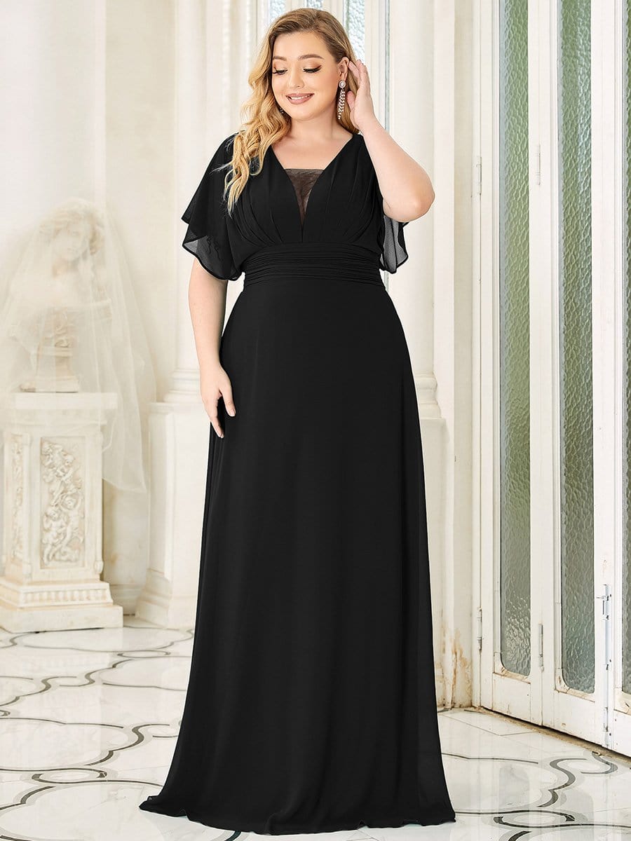 Plus size empire waist fashion maxi dress