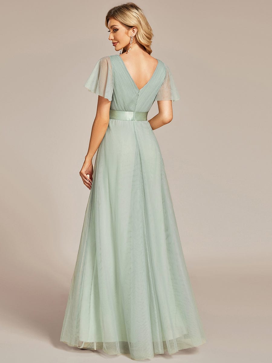 Sage Green Bridesmaid Gowns #style_EP07962MG