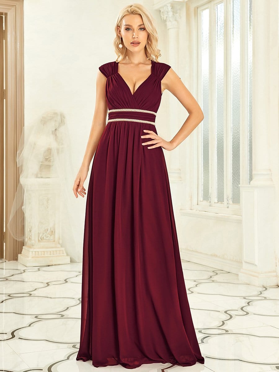 modest burgundy bridesmaid dresses