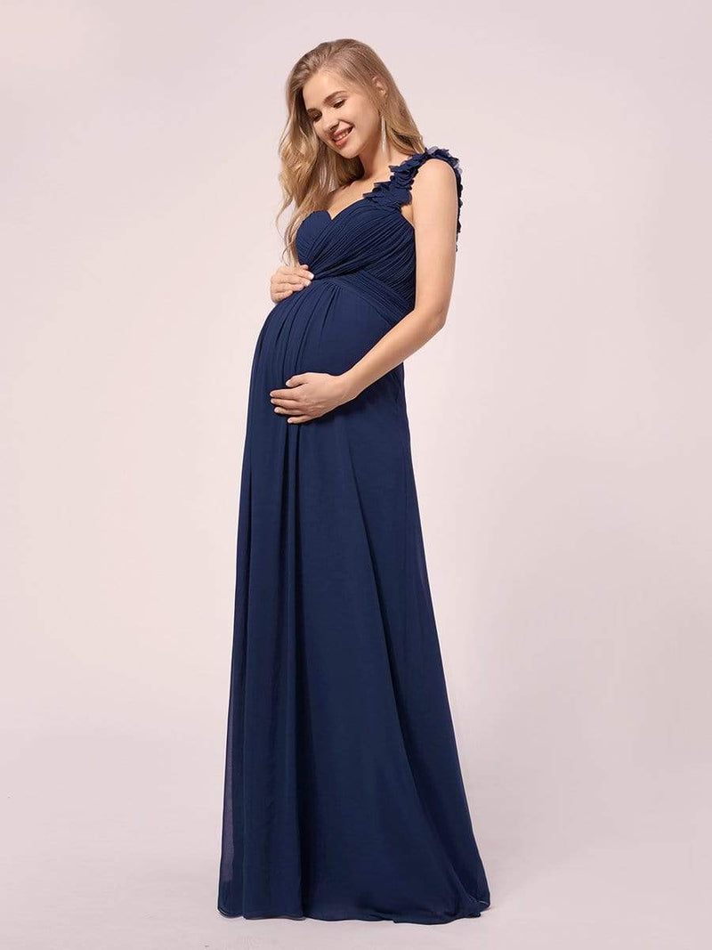 One Flower Shoulder Sweetheart Maxi Maternity Dress - Ever-Pretty US