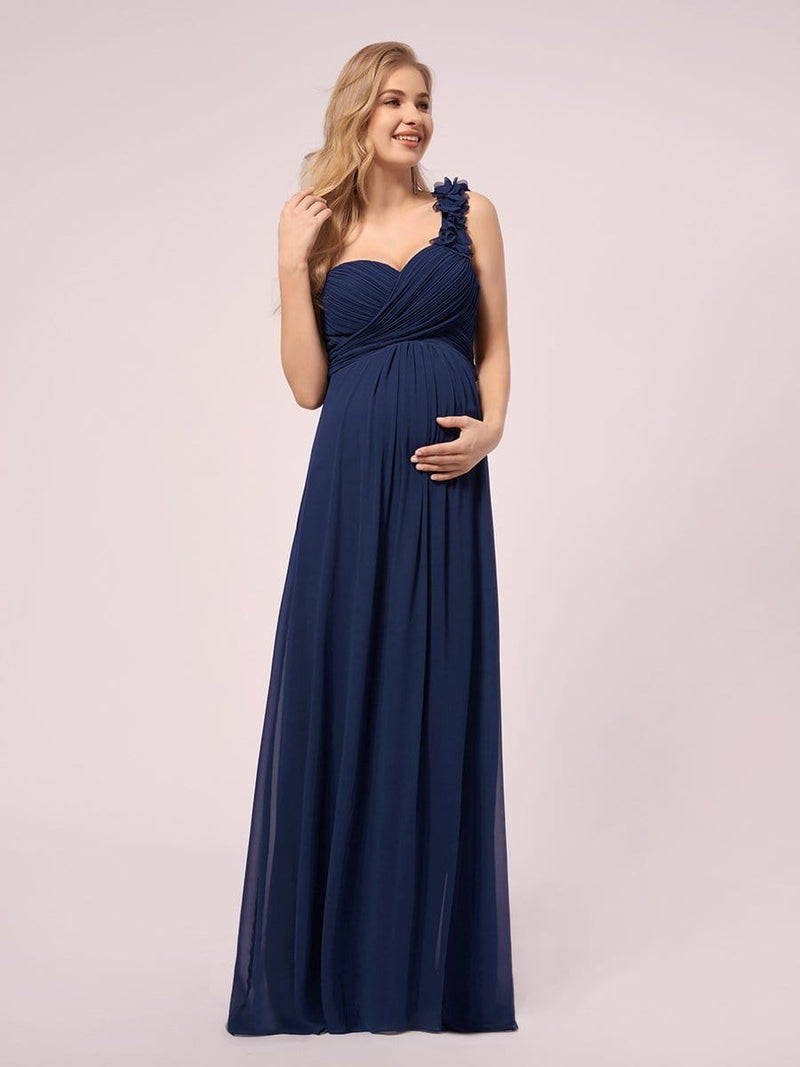 One Flower Shoulder Sweetheart Maxi Maternity Dress - Ever-Pretty US