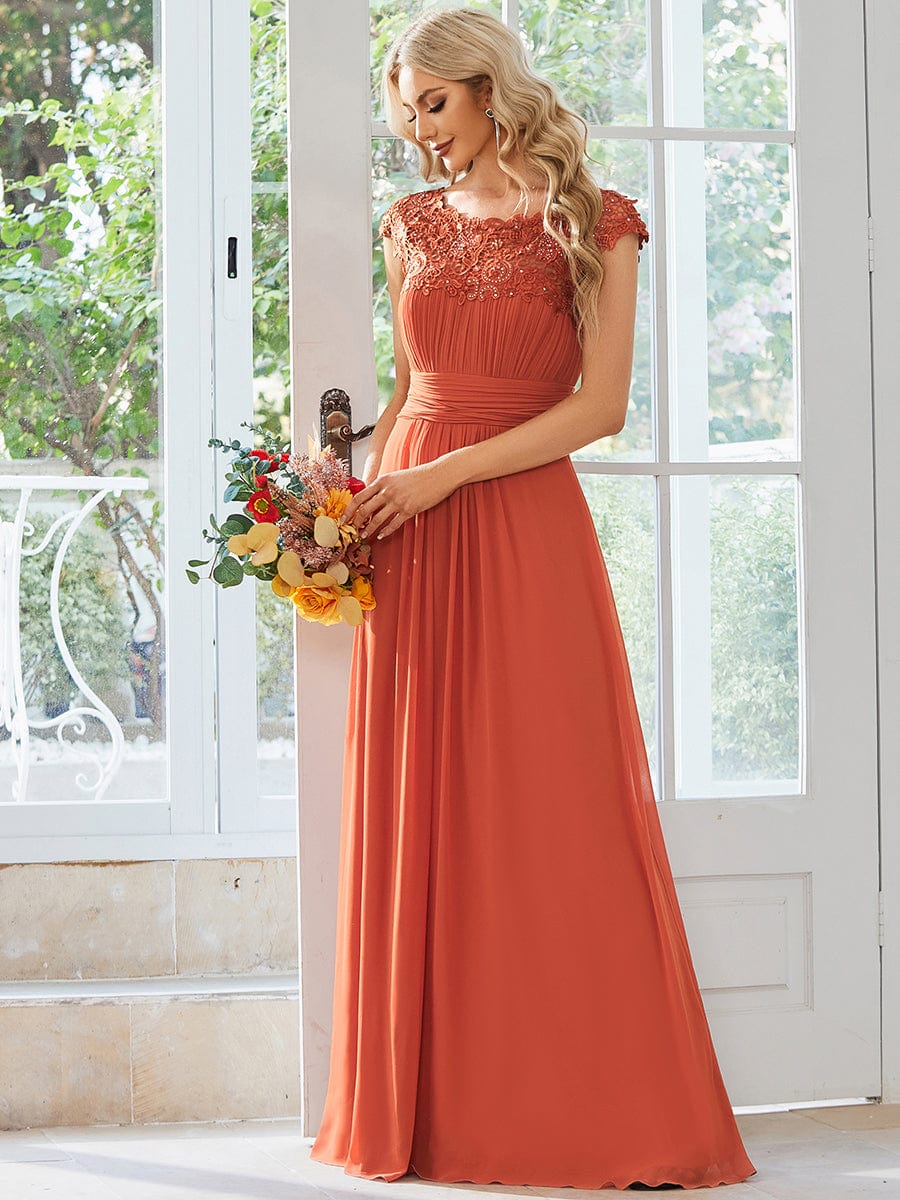 bridesmaid gown with sleeves