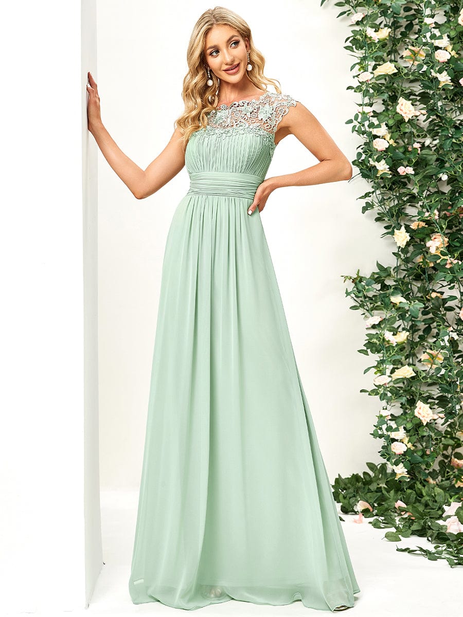 Sage Green Bridesmaid Gowns #style_EP09996MG