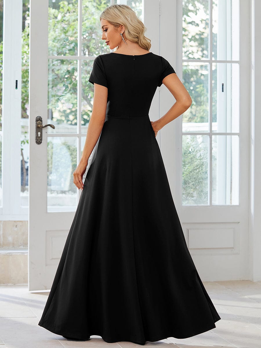 Elegant High-Low Sleeveless Empire Waist Bridesmaid Dress
