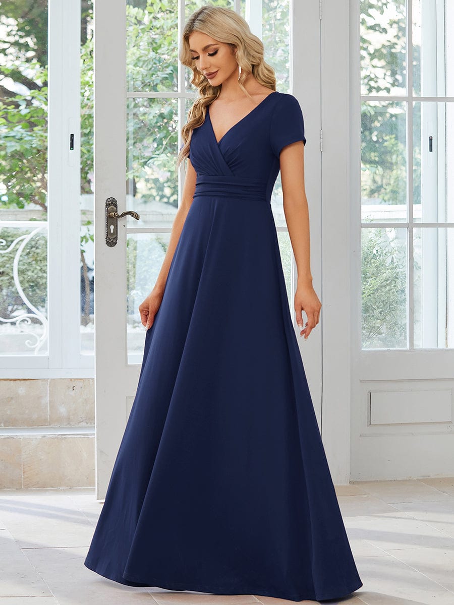 EVER PRETTY store 8697 navy sleeveless grecian style bridesmaid dress 10