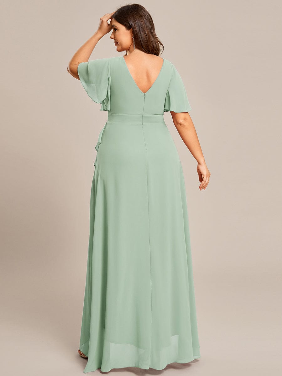 Sage Green Bridesmaid Gowns #style_ES01749MG