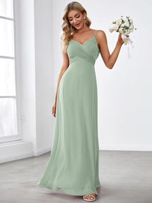 Sage Green Bridesmaid Gowns #style_ES80026MG