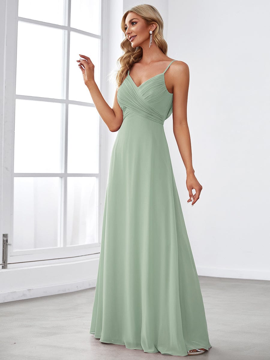 Sage Green Bridesmaid Gowns #style_ES80026MG