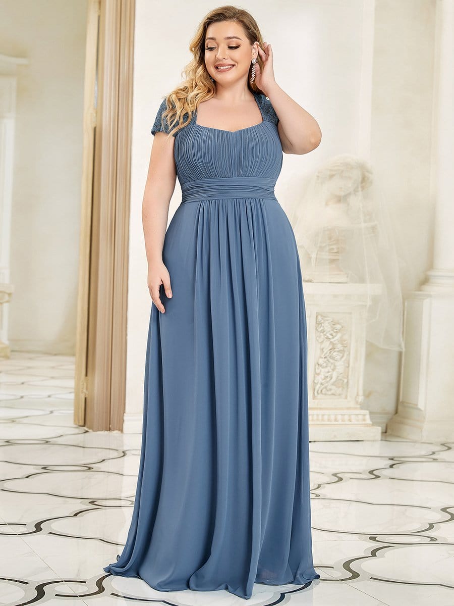 Chiffon Ruched Sweetheart A-Line Bridesmaid Dress #color_Dusty Navy 