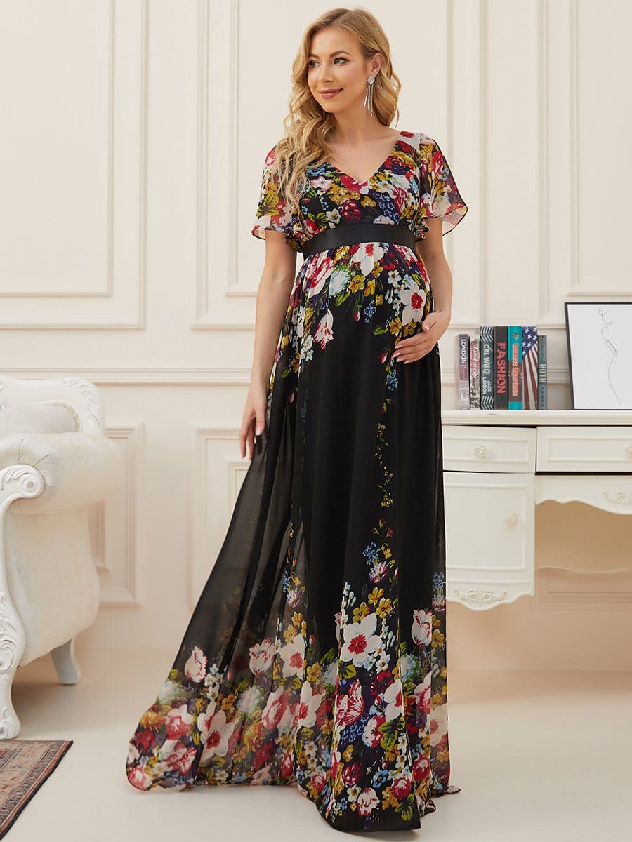 Sexy Hooded Ruffled Plus Size Fancy Maternity Evening Gowns With Front  Split For Pregnant Women Perfect For Prom And Maternity Nightwear From  Penomise, $78.31