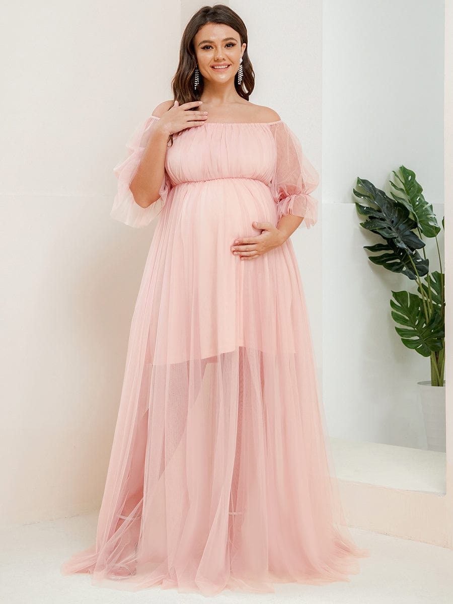 Pink Maternity Jumpsuit for Pregnant Guest or Baby Girl Shower – Chic Bump  Club