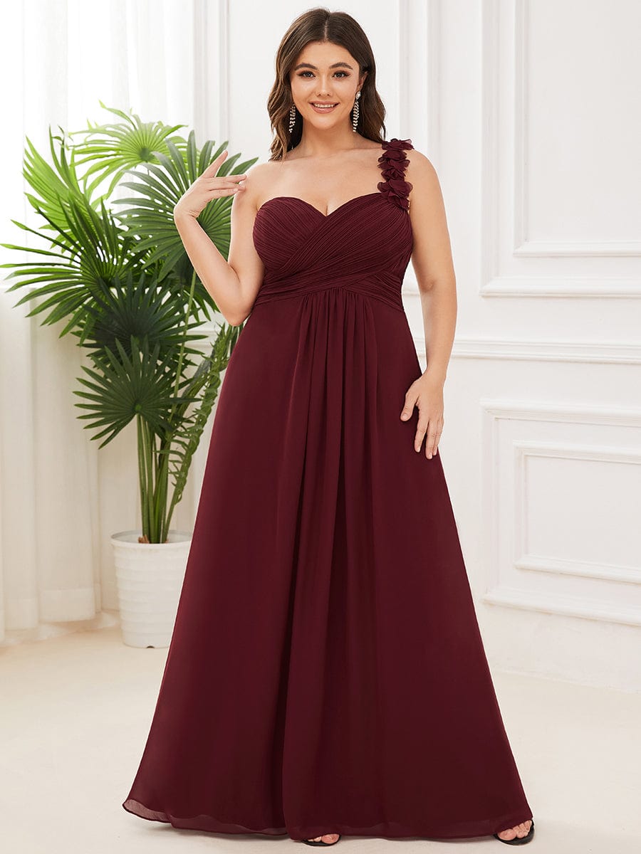 Plus size fashion cranberry bridesmaid dresses