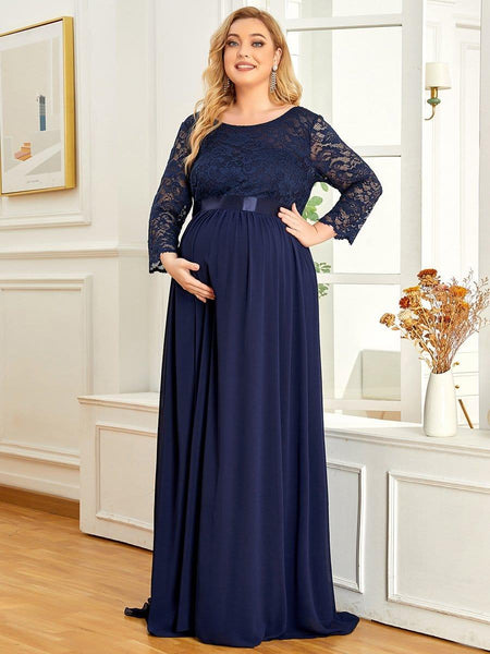 Navy blue formal maternity dress hotsell