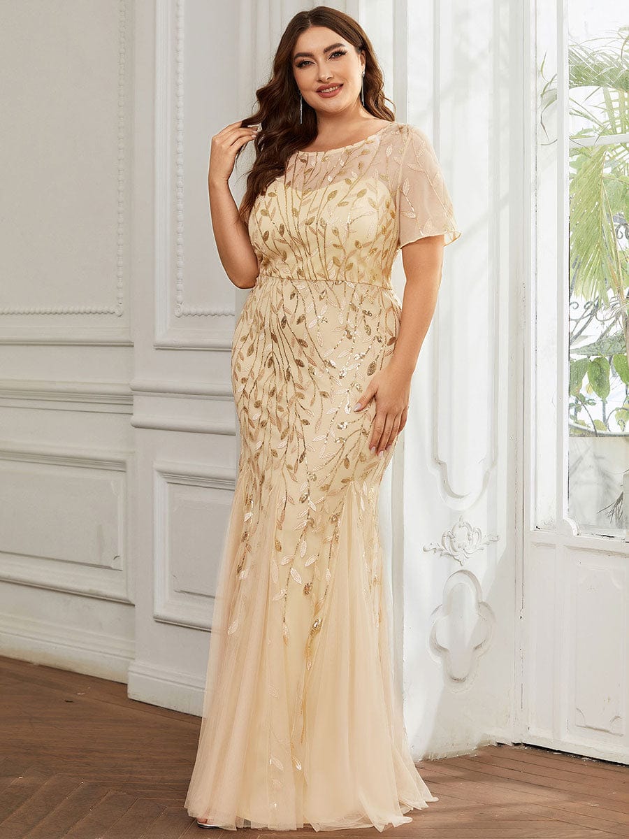 Petite Dress Petite Length Womens Evening Dress Gold Prom Dress Bling  Mermaid